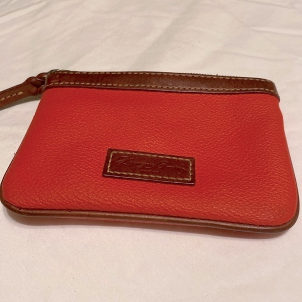 Dooney and Bourke Cherry Red Leather Keychain Bag